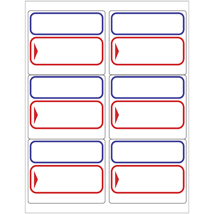 Blank To/From Labels - Red/Blue
